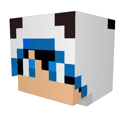 Orgues Minecraft avatar head, 3D render