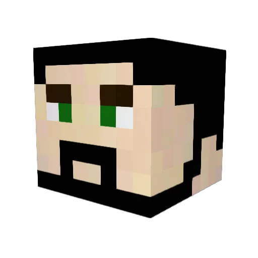 OrgyMeyer Minecraft avatar head, 3D render