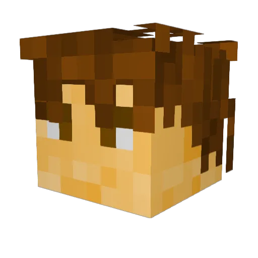 Orhannuss Minecraft avatar head, 3D render