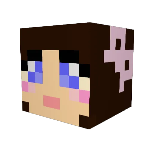 Orhian Minecraft avatar head, 3D render