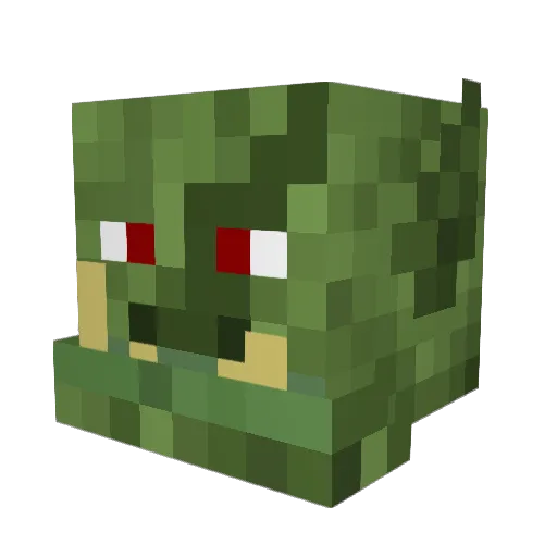 Orhk Minecraft avatar head, 3D render