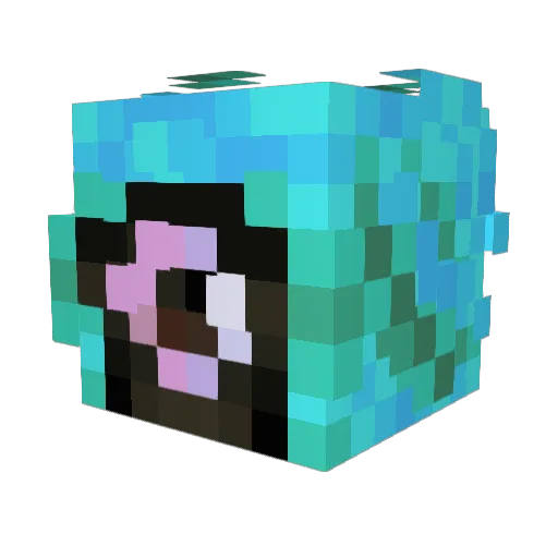 Ori16 Minecraft avatar head, 3D render