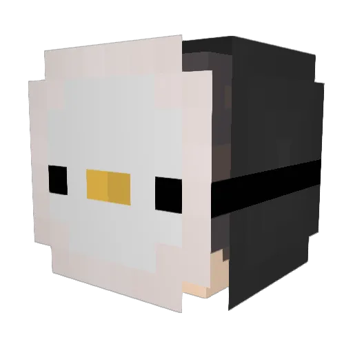 Ori2015elia Minecraft avatar head, 3D render