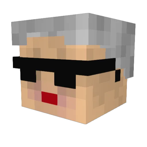 OriOfer Minecraft avatar head, 3D render