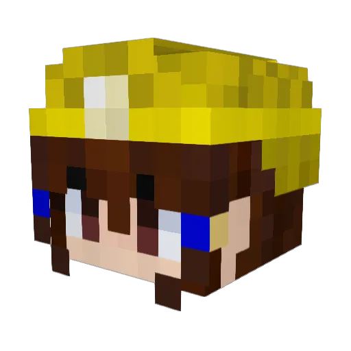 OriRavenn Minecraft avatar head, 3D render