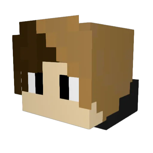 Ori_no Minecraft avatar head, 3D render