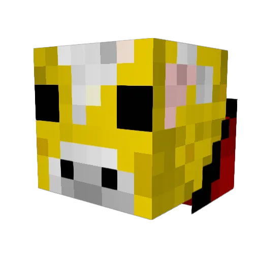Ori_ow Minecraft avatar head, 3D render