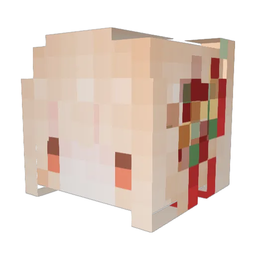 Ori_zuru Minecraft avatar head, 3D render