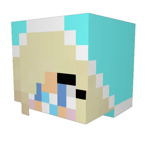 Oriana2013 Minecraft avatar head, 3D render