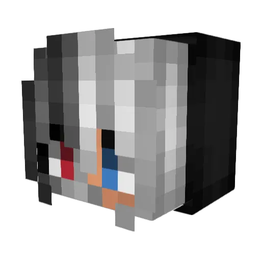 Oriane30 Minecraft avatar head, 3D render