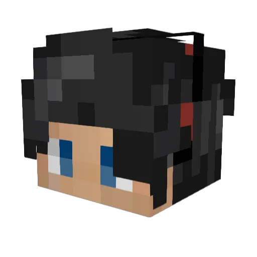 Oriaxi Minecraft avatar head, 3D render