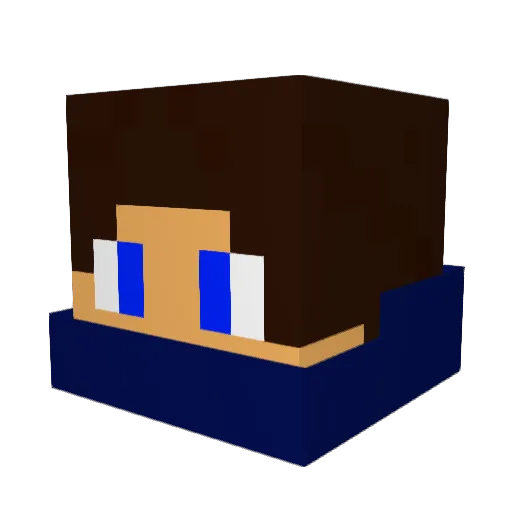 Oribankz Minecraft avatar head, 3D render