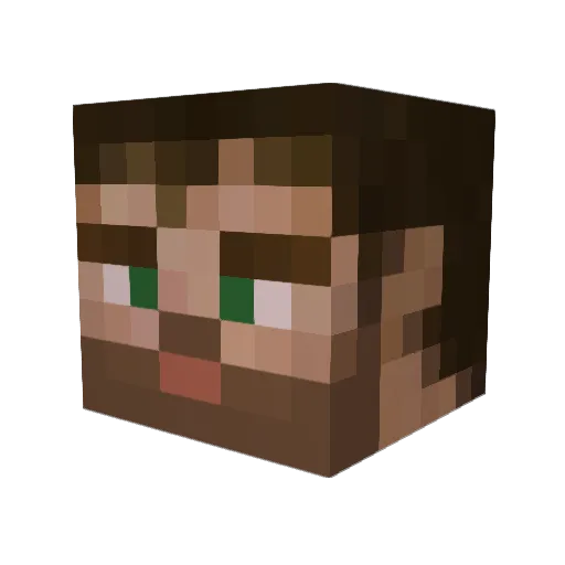 Oribloke Minecraft avatar head, 3D render
