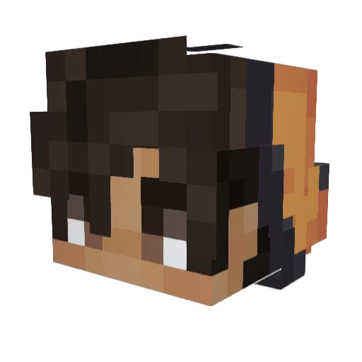 Oricarus Minecraft avatar head, 3D render