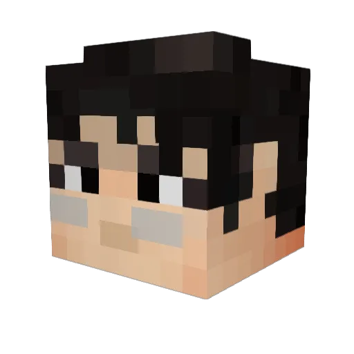 Oricia Minecraft avatar head, 3D render