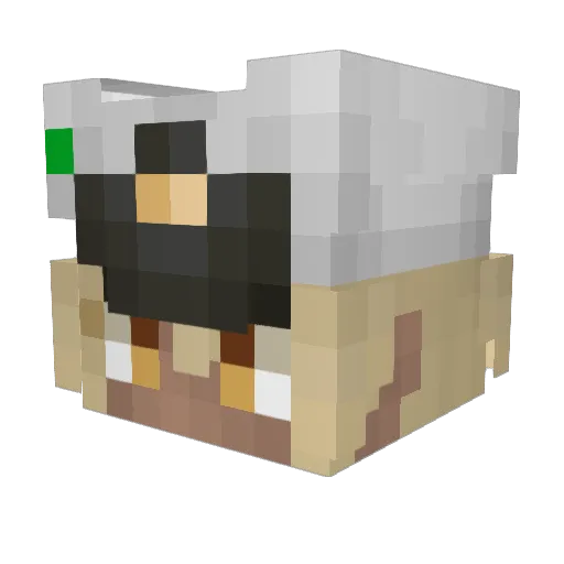 Oridis Minecraft avatar head, 3D render