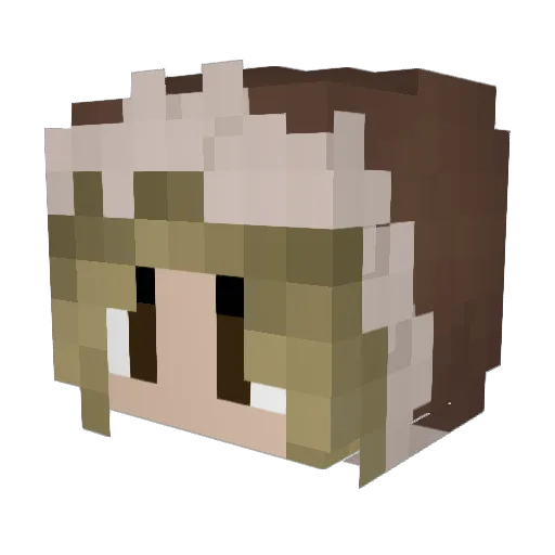 Oriess Minecraft avatar head, 3D render