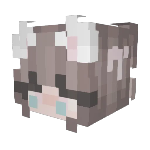 OrigamiSamurai Minecraft avatar head, 3D render