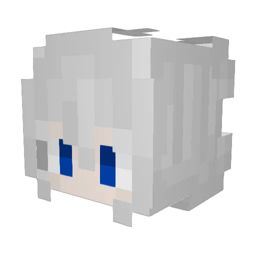Origamisan_ Minecraft avatar head, 3D render