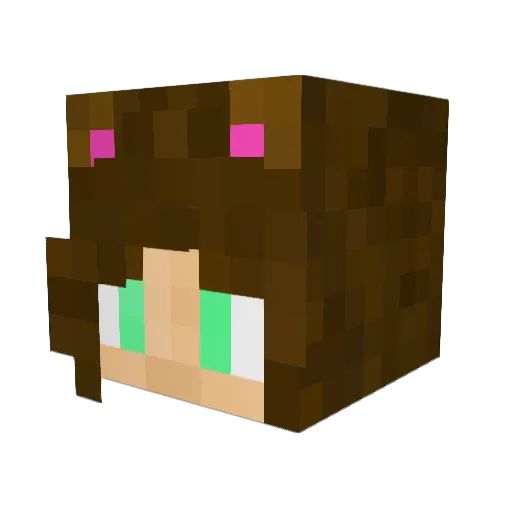 OriginUntold Minecraft avatar head, 3D render
