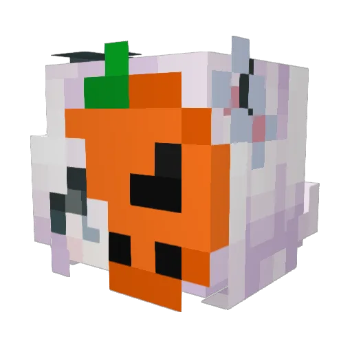 Origin_T Minecraft avatar head, 3D render