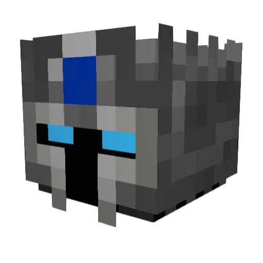 Origin_Unknown Minecraft avatar head, 3D render