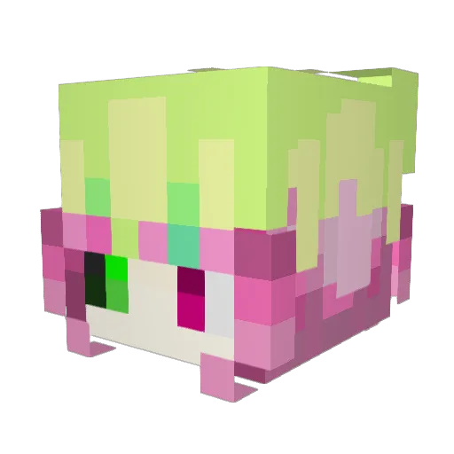 Origin_Zen Minecraft avatar head, 3D render