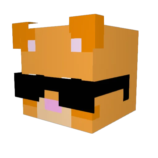 Original69 Minecraft avatar head, 3D render