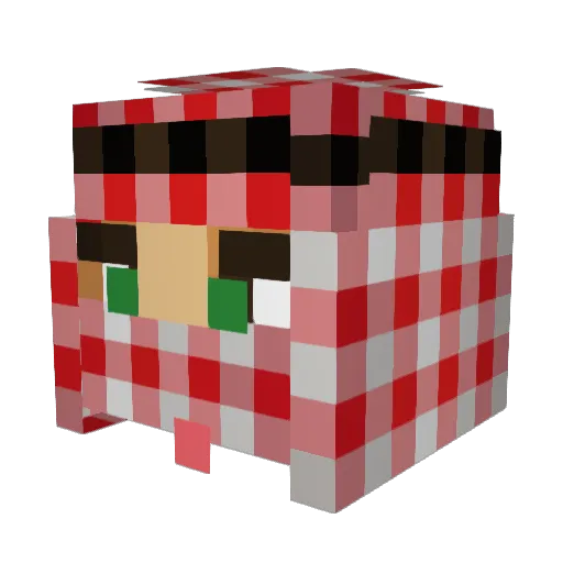 OriginalAfghan Minecraft avatar head, 3D render
