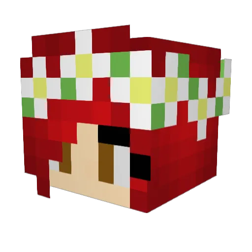 OriginalApple28 Minecraft avatar head, 3D render