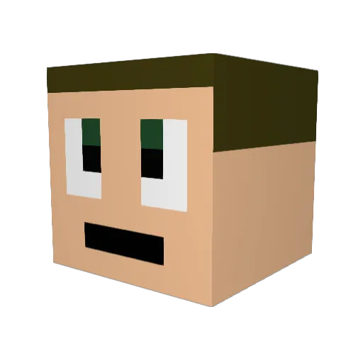 OriginalDuckster Minecraft avatar head, 3D render