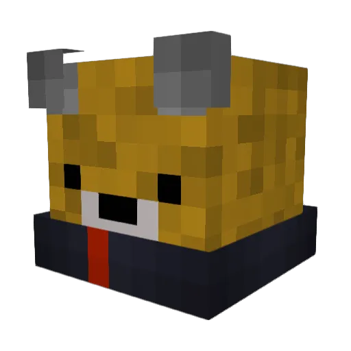 OriginalFiggoo Minecraft avatar head, 3D render