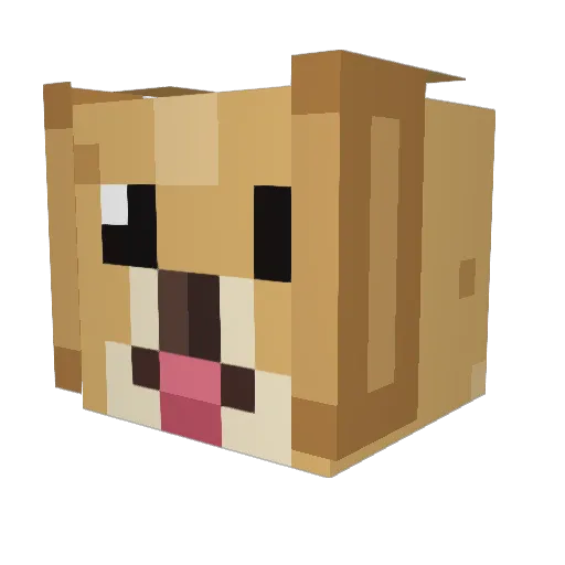 OriginalFlex Minecraft avatar head, 3D render