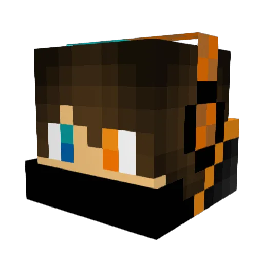 OriginalWaffL Minecraft avatar head, 3D render