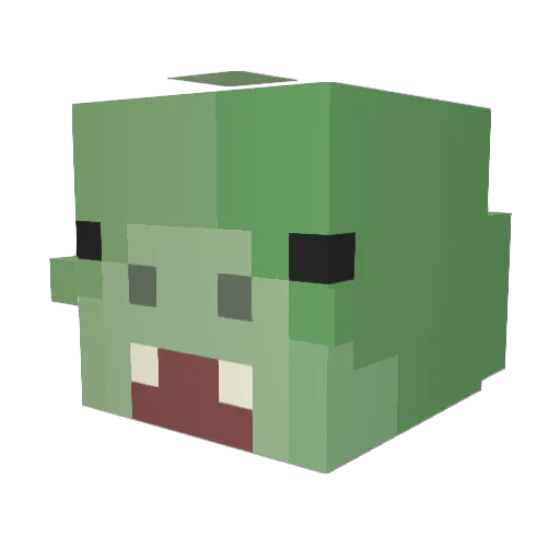 Original_151 Minecraft avatar head, 3D render