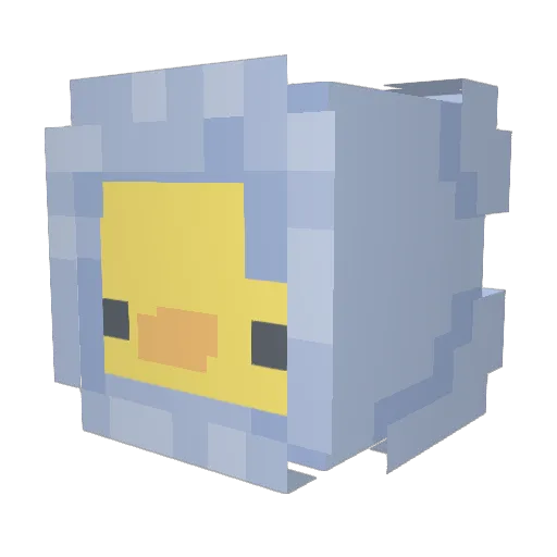 Original_1 Minecraft avatar head, 3D render