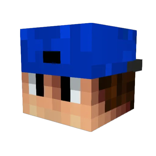 Original_B Minecraft avatar head, 3D render