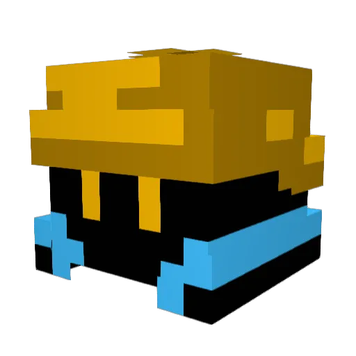 Original_Orange_ Minecraft avatar head, 3D render