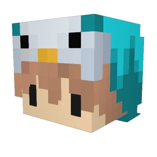 Original_Shrimp Minecraft avatar head, 3D render