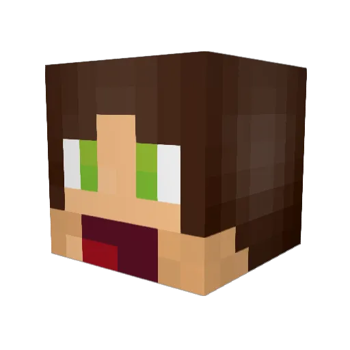 Origins64 Minecraft avatar head, 3D render