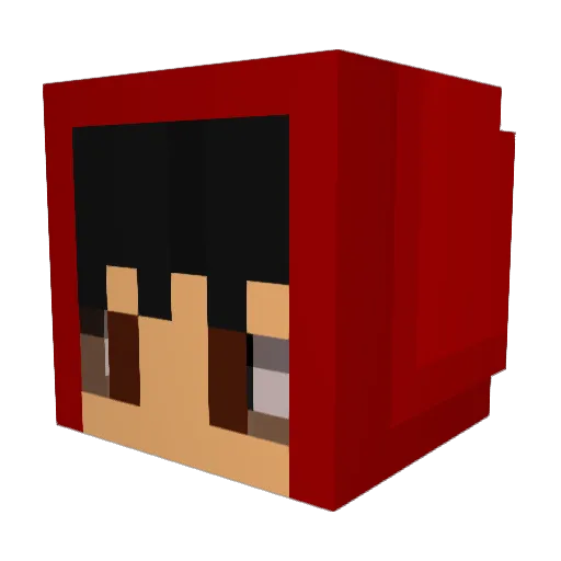 Orihamburger Minecraft avatar head, 3D render
