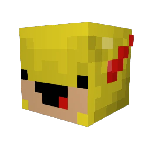 Orillz Minecraft avatar head, 3D render