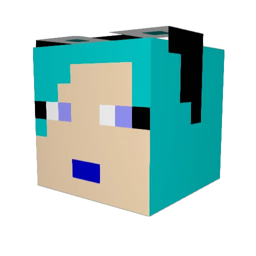 Orilys Minecraft avatar head, 3D render