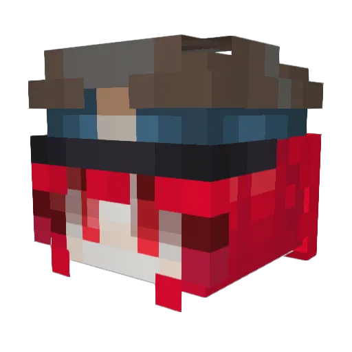 Orindator Minecraft avatar head, 3D render