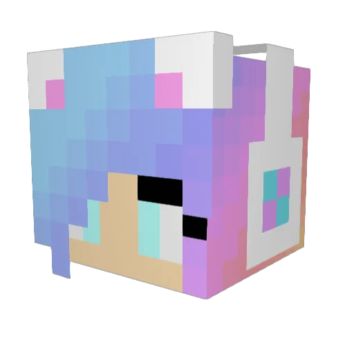 Orinotent Minecraft avatar head, 3D render