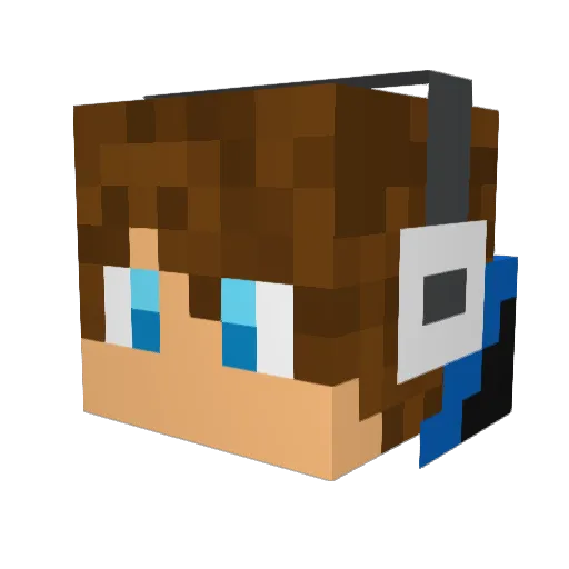 OrionPix Minecraft avatar head, 3D render