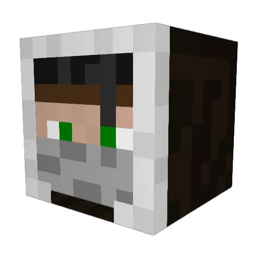 Orionic Minecraft avatar head, 3D render