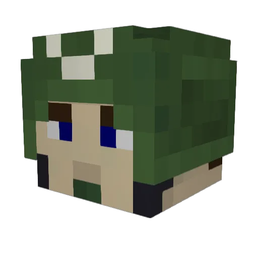 Orioza Minecraft avatar head, 3D render