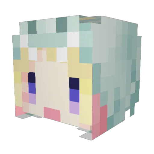 Oripyon Minecraft avatar head, 3D render