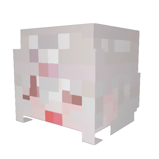 Orisama Minecraft avatar head, 3D render